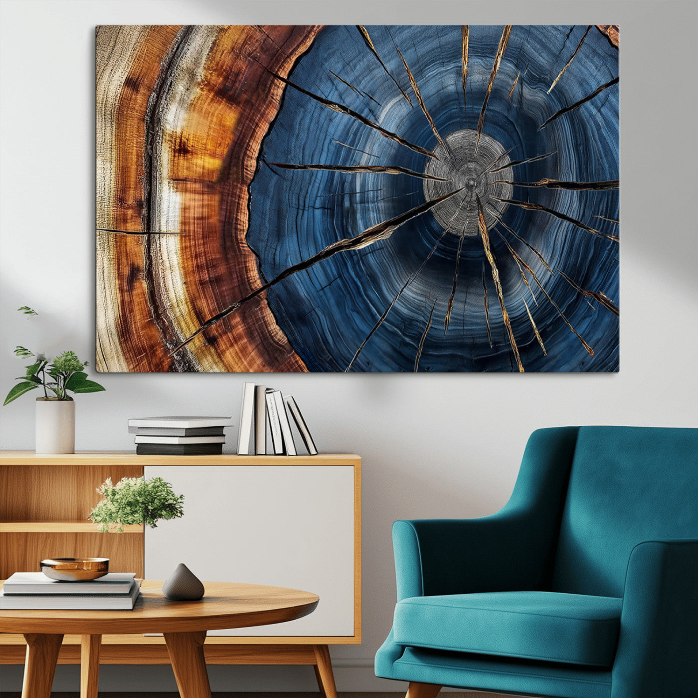 Bring nature's intricate beauty into your space with this stunning tree ring wall art. Featuring mesmerizing patterns and rich colors, it adds a unique, earthy touch to any room.