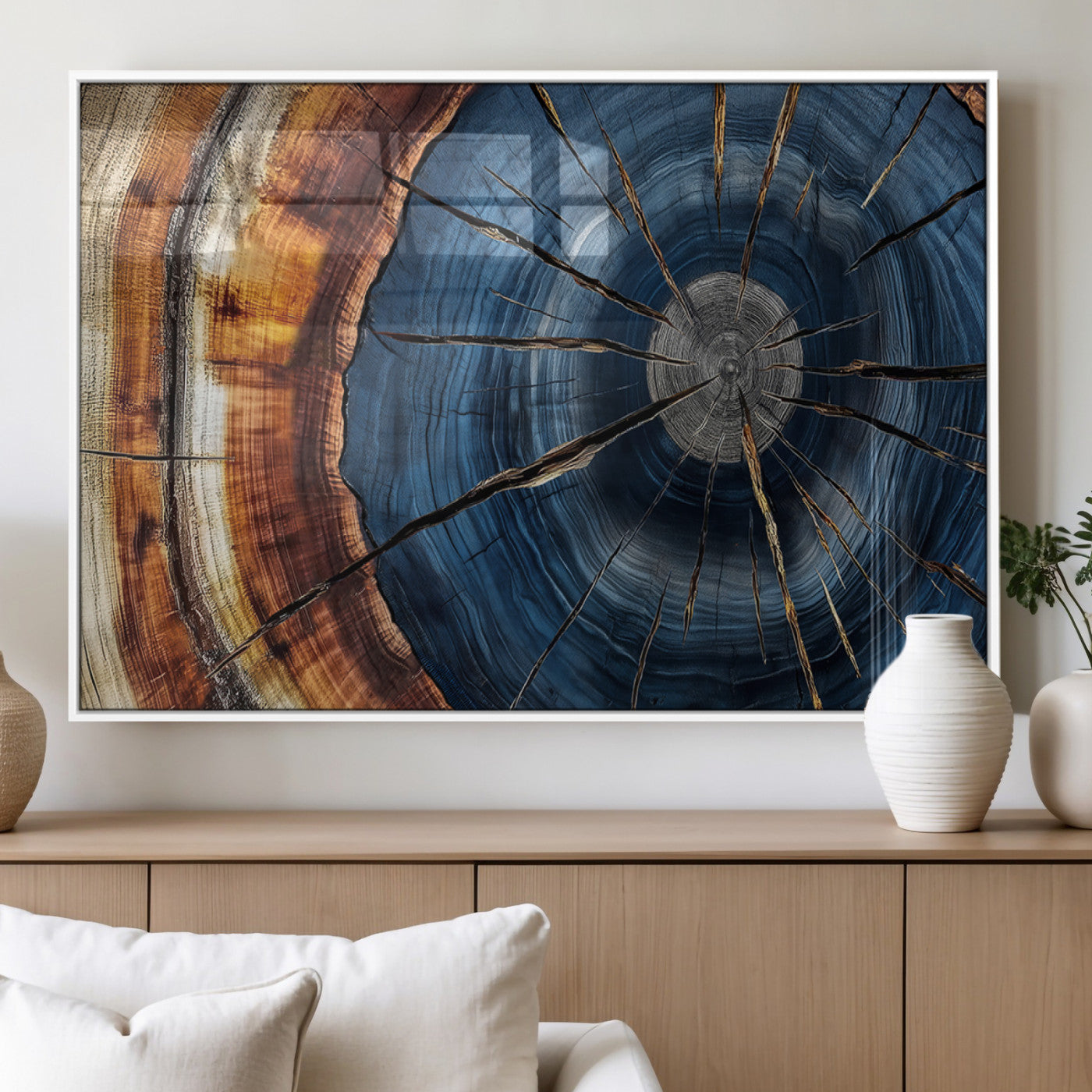 Bring nature's intricate beauty into your space with this stunning tree ring wall art. Featuring mesmerizing patterns and rich colors, it adds a unique, earthy touch to any room.