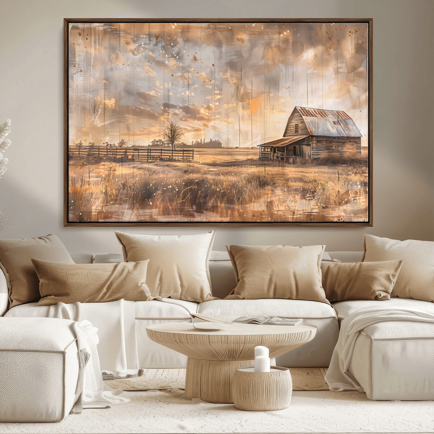 Rustic Farmhouse Wall Decor, Old Barn Painting, Southwestern Canvas Print, Home Improvement, Modern Farmhouse Wall Art, Home Decor,Home Gift