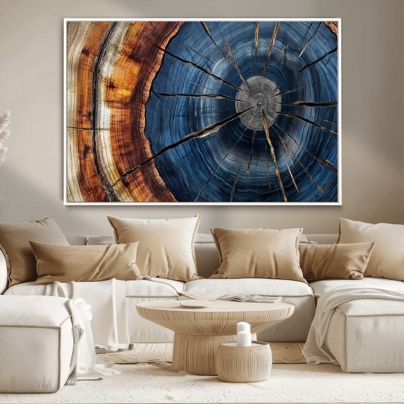 Bring nature's intricate beauty into your space with this stunning tree ring wall art. Featuring mesmerizing patterns and rich colors, it adds a unique, earthy touch to any room.