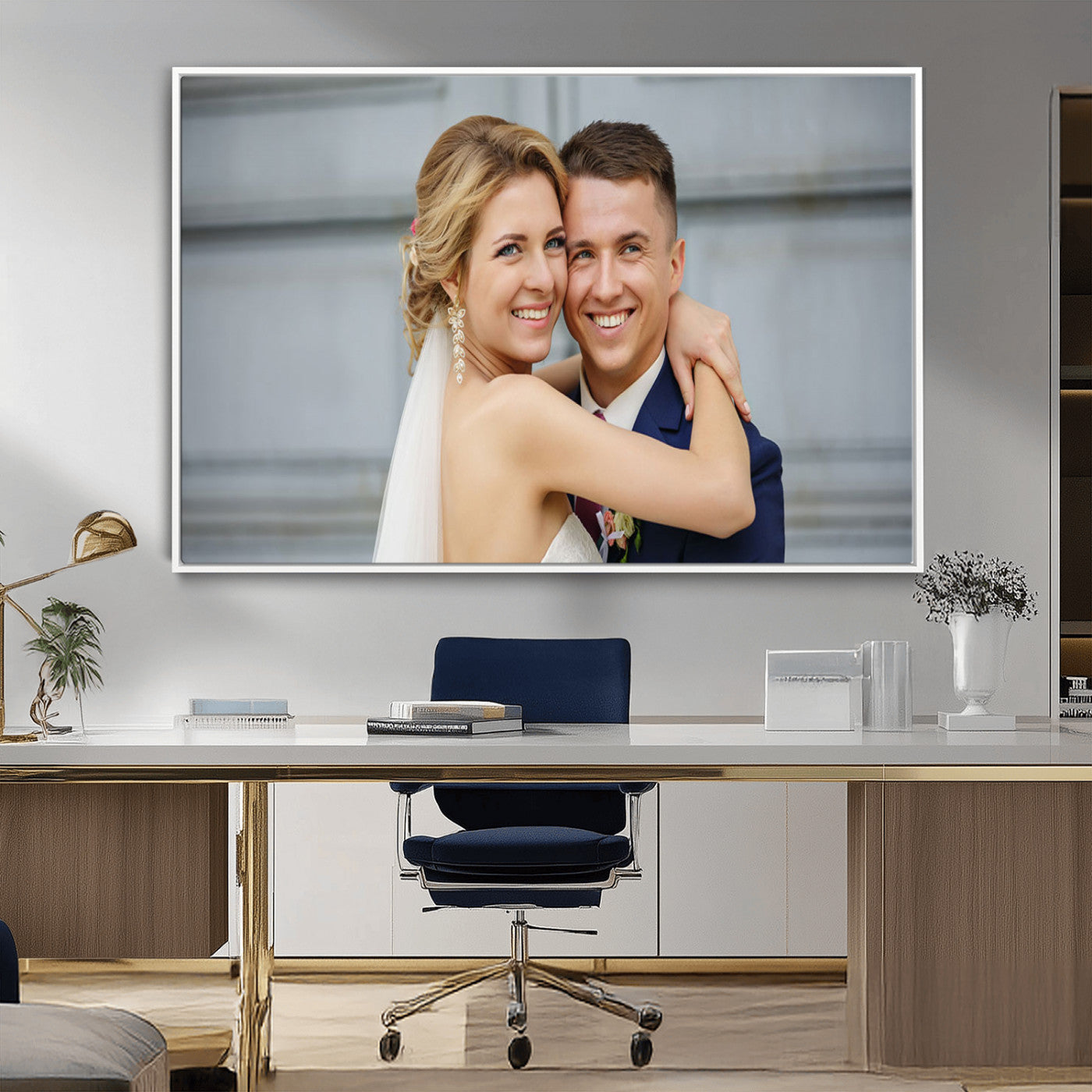 -Custom Floating Frame Wall Art – Personalized Photo Print for Family Memories or Gift, Ready to Hang Framed Canvas Decor