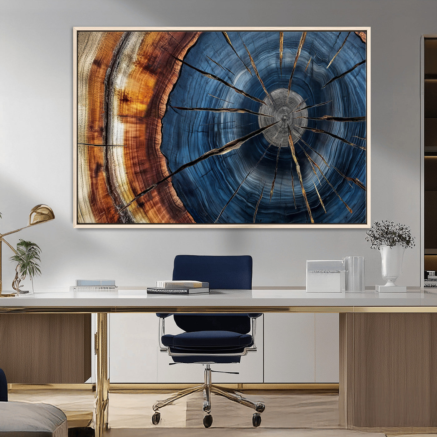 Bring nature's intricate beauty into your space with this stunning tree ring wall art. Featuring mesmerizing patterns and rich colors, it adds a unique, earthy touch to any room.