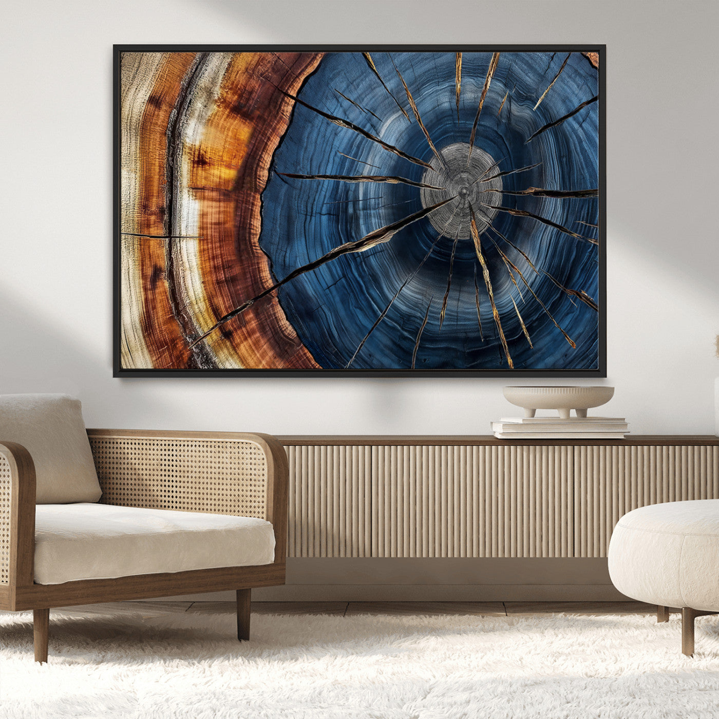 Bring nature's intricate beauty into your space with this stunning tree ring wall art. Featuring mesmerizing patterns and rich colors, it adds a unique, earthy touch to any room.
