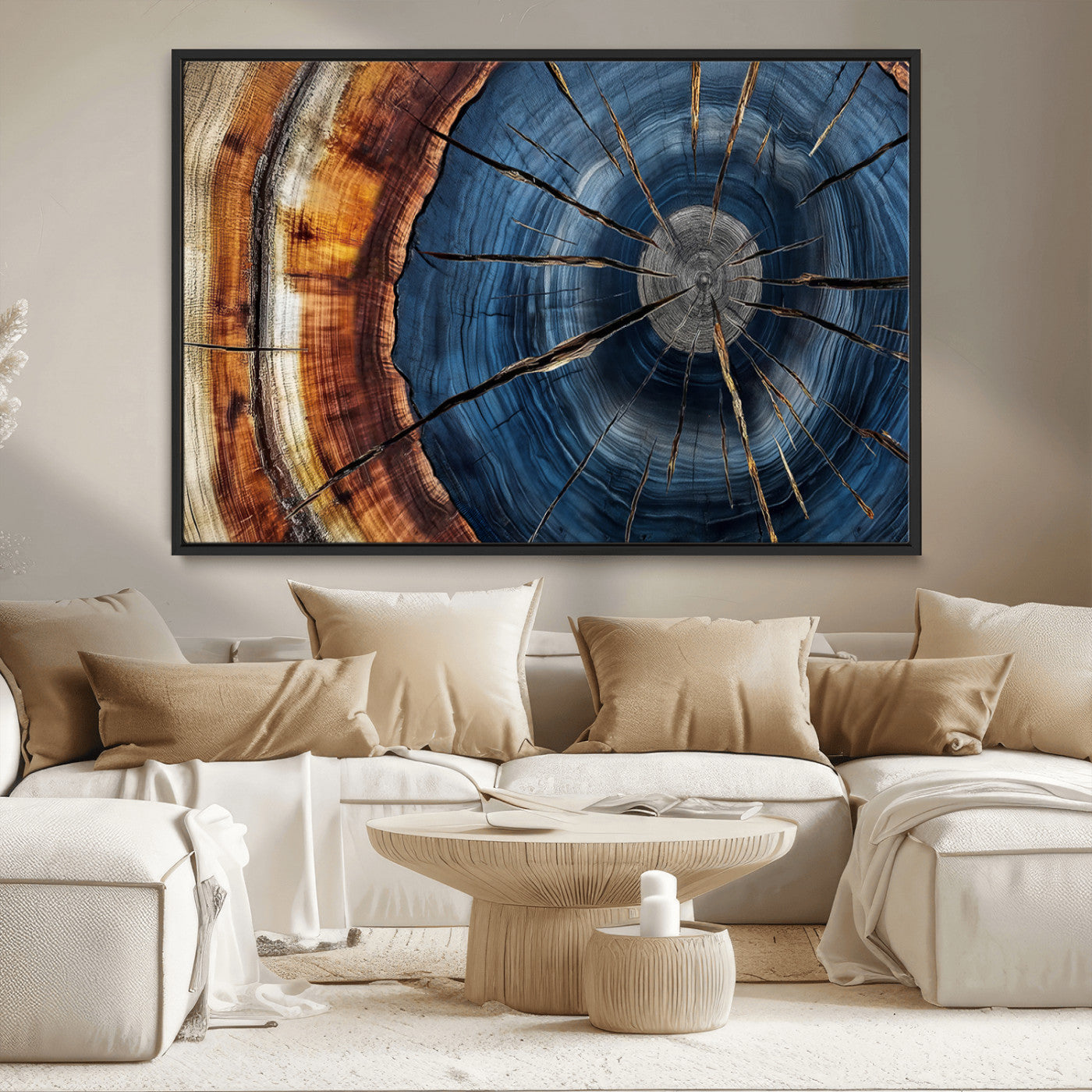 Bring nature's intricate beauty into your space with this stunning tree ring wall art. Featuring mesmerizing patterns and rich colors, it adds a unique, earthy touch to any room.