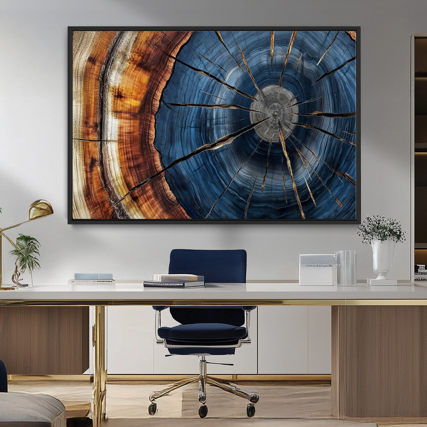 Bring nature's intricate beauty into your space with this stunning tree ring wall art. Featuring mesmerizing patterns and rich colors, it adds a unique, earthy touch to any room.
