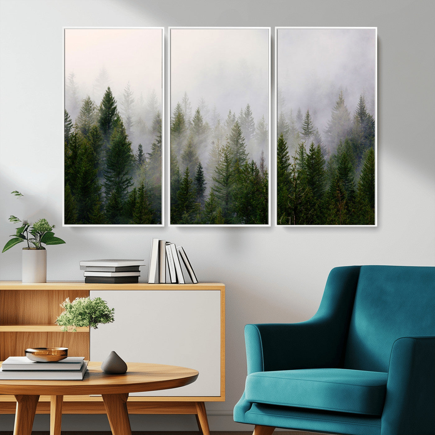 11436-MGV-FC-48X32-3P_White-Framed Custom Canvas Art Print, Framed Custom Print Wall Art - Ready to Hang - Birthday Gift - Wedding Anniversary