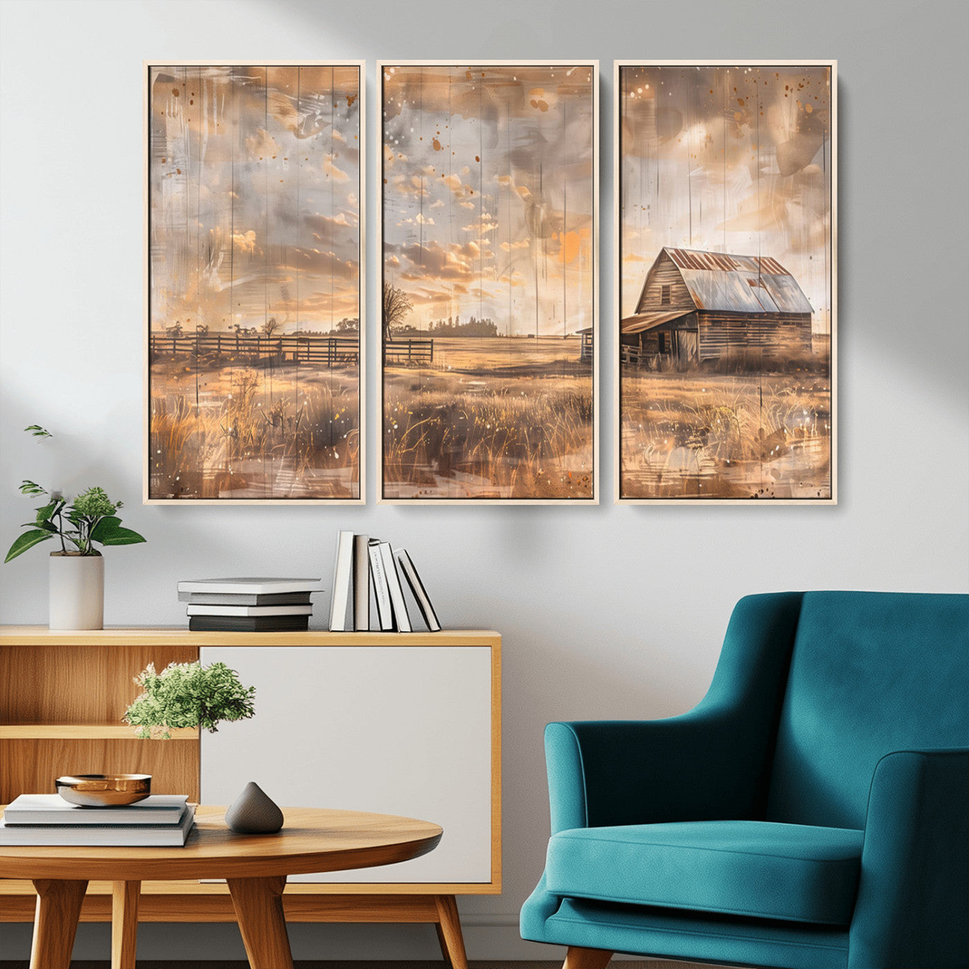 Rustic Farmhouse Wall Decor, Old Barn Painting, Southwestern Canvas Print, Home Improvement, Modern Farmhouse Wall Art, Home Decor,Home Gift