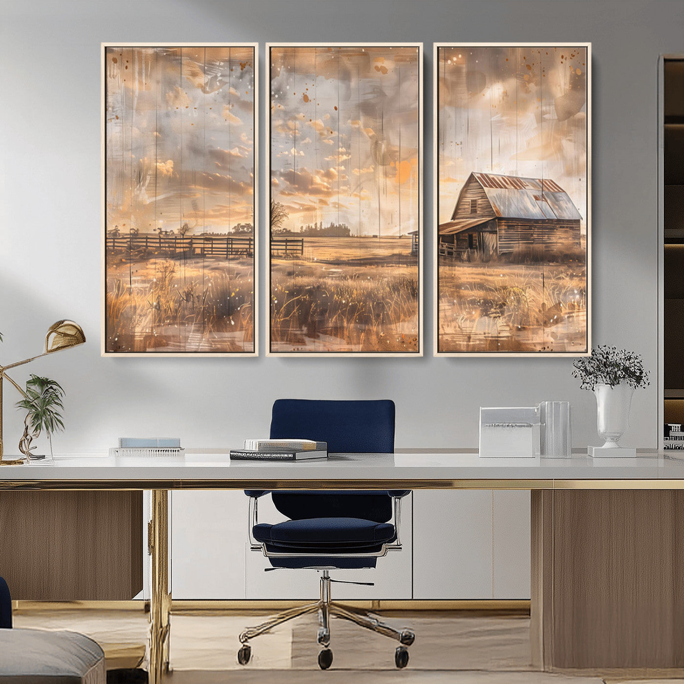 Rustic Farmhouse Wall Decor, Old Barn Painting, Southwestern Canvas Print, Home Improvement, Modern Farmhouse Wall Art, Home Decor,Home Gift
