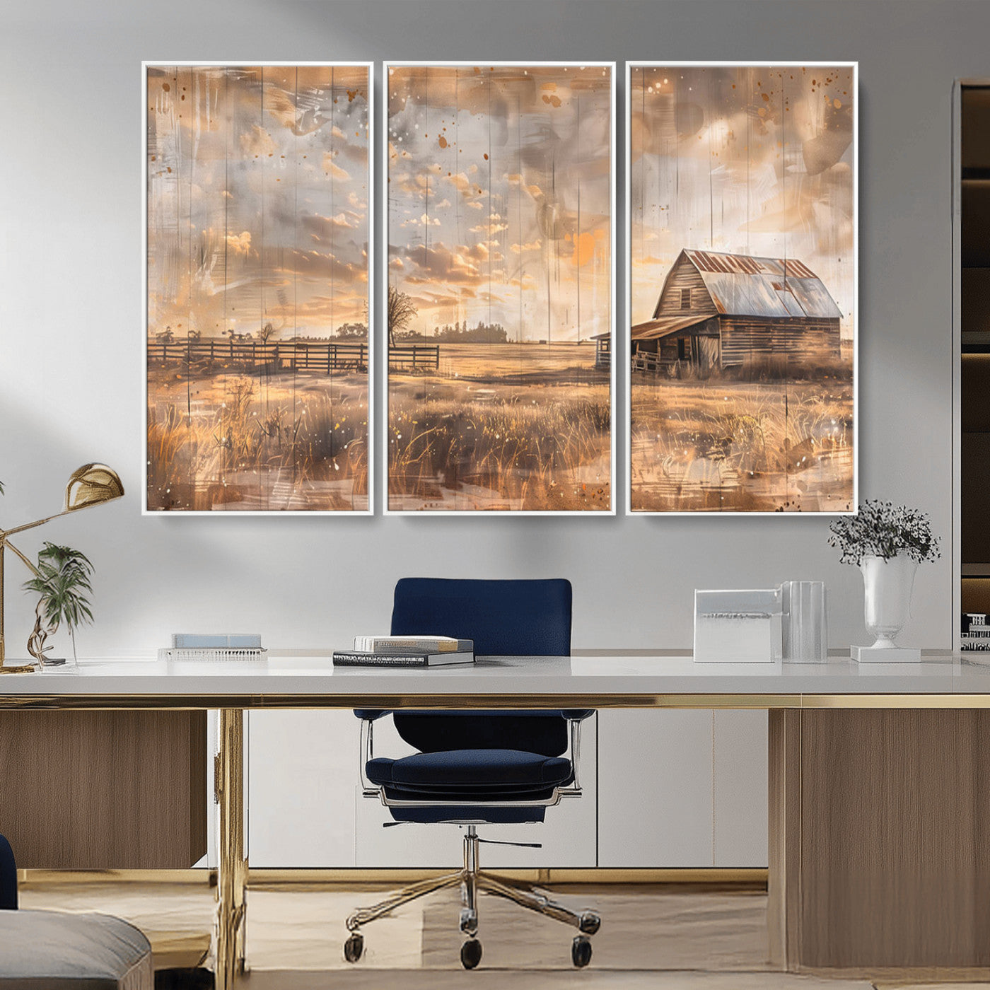 Rustic Farmhouse Wall Decor, Old Barn Painting, Southwestern Canvas Print, Home Improvement, Modern Farmhouse Wall Art, Home Decor,Home Gift