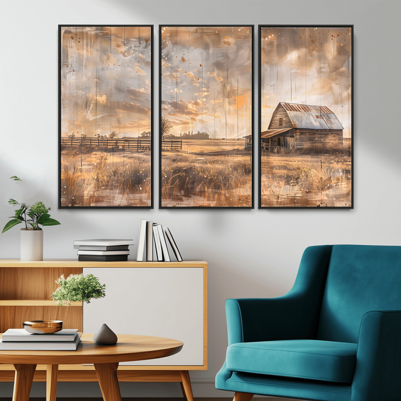 Rustic Farmhouse Wall Decor, Old Barn Painting, Southwestern Canvas Print, Home Improvement, Modern Farmhouse Wall Art, Home Decor,Home Gift