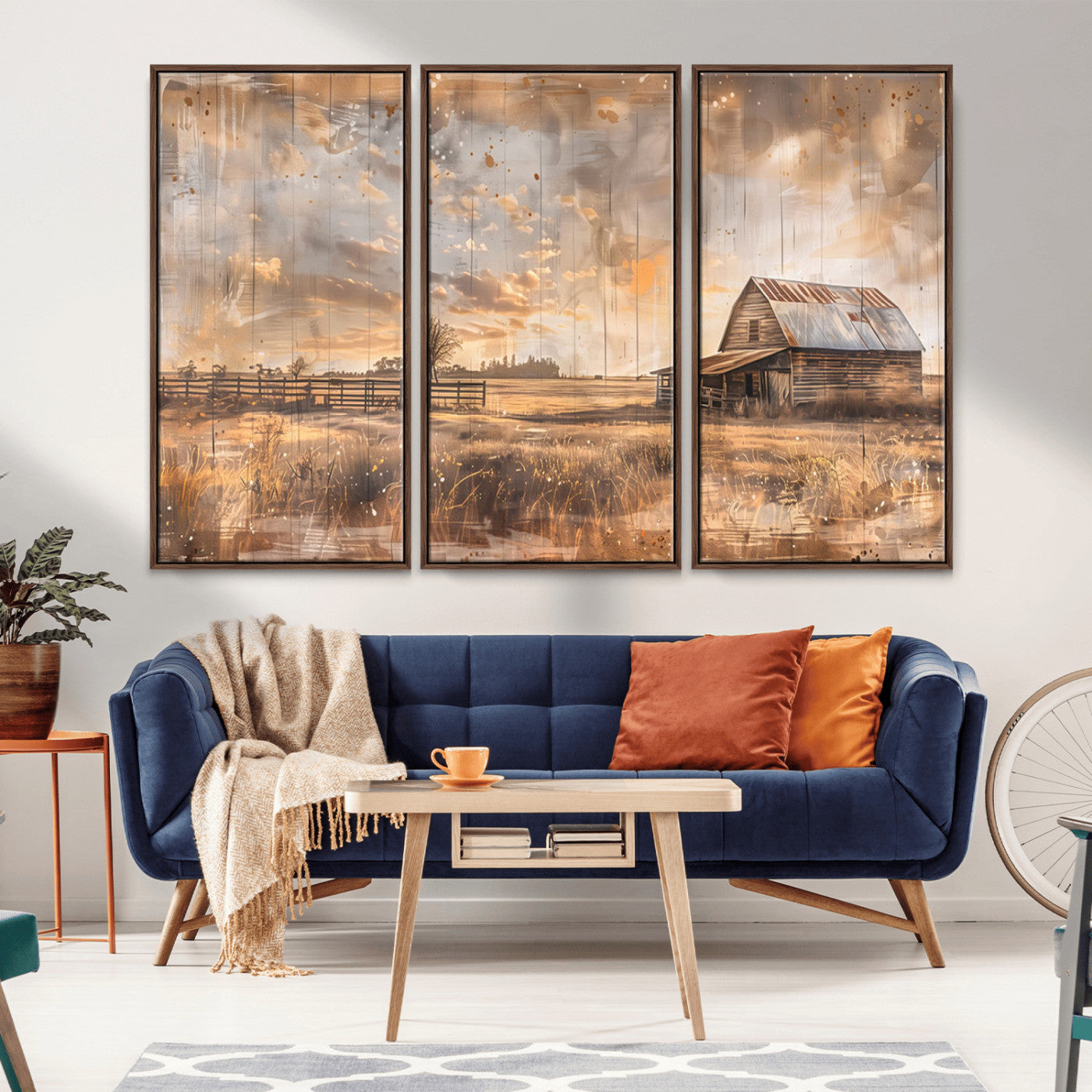 Rustic Farmhouse Wall Decor, Old Barn Painting, Southwestern Canvas Print, Home Improvement, Modern Farmhouse Wall Art, Home Decor,Home Gift