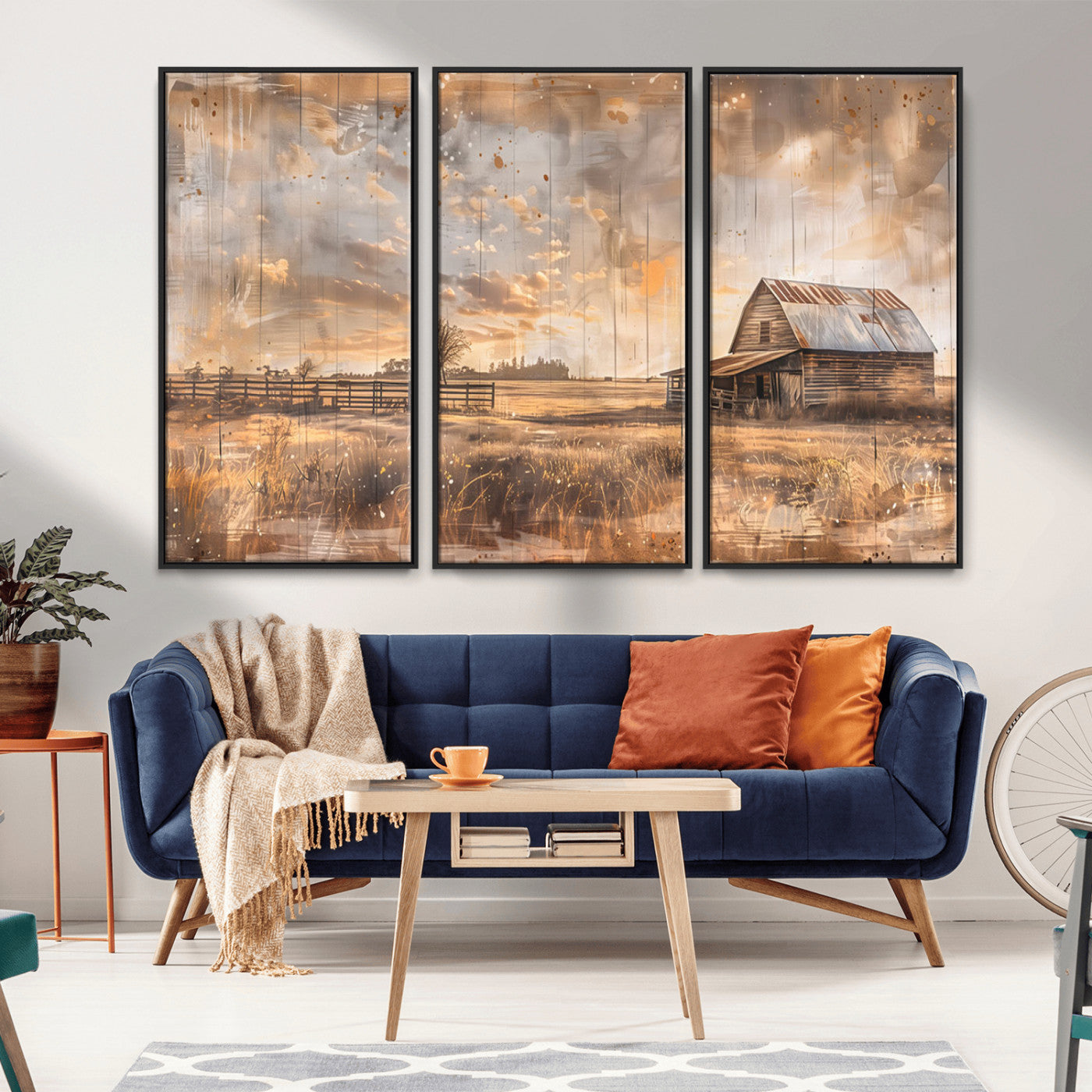 Rustic Farmhouse Wall Decor, Old Barn Painting, Southwestern Canvas Print, Home Improvement, Modern Farmhouse Wall Art, Home Decor,Home Gift