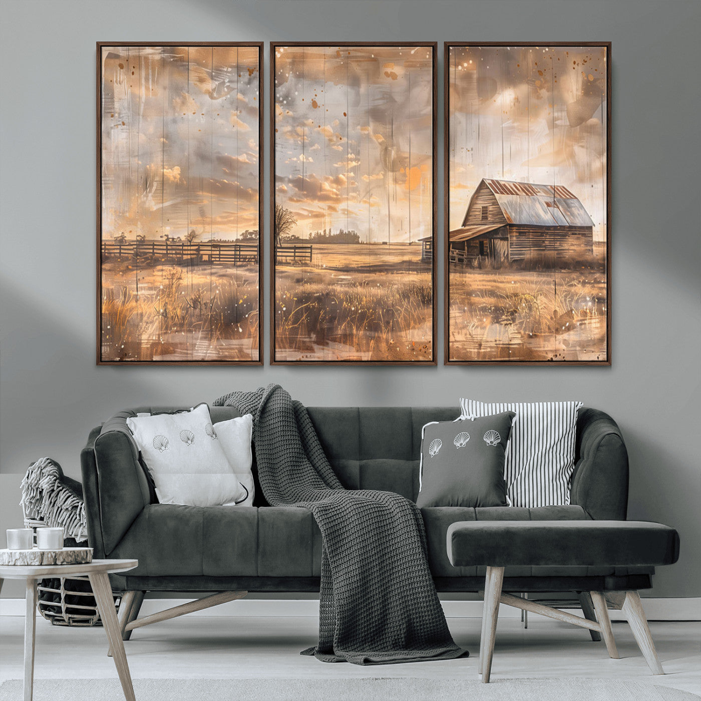 Rustic Farmhouse Wall Decor, Old Barn Painting, Southwestern Canvas Print, Home Improvement, Modern Farmhouse Wall Art, Home Decor,Home Gift