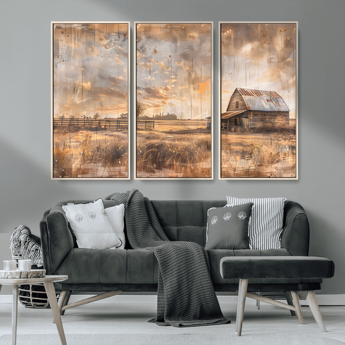 Rustic Farmhouse Wall Decor, Old Barn Painting, Southwestern Canvas Print, Home Improvement, Modern Farmhouse Wall Art, Home Decor,Home Gift