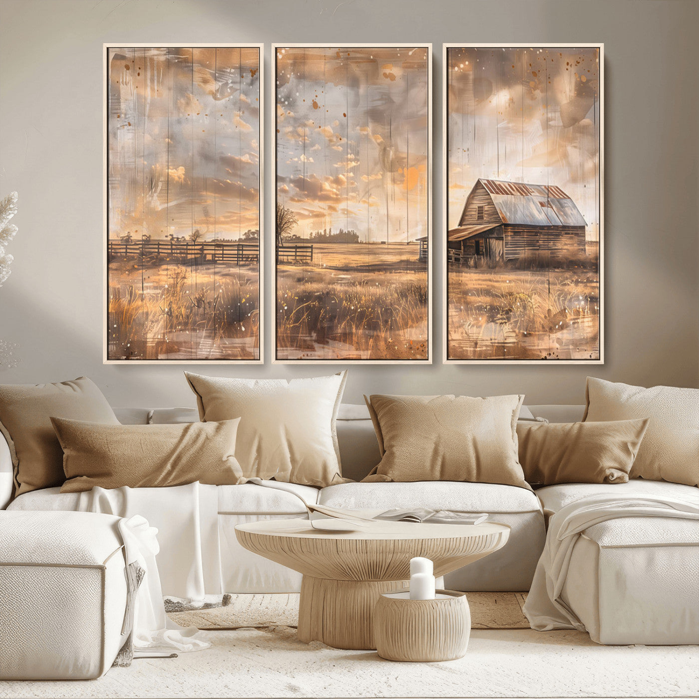 Rustic Farmhouse Wall Decor, Old Barn Painting, Southwestern Canvas Print, Home Improvement, Modern Farmhouse Wall Art, Home Decor,Home Gift