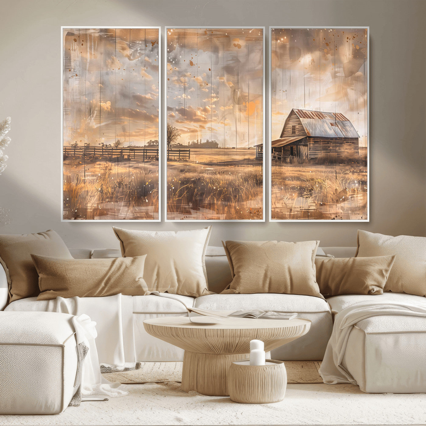 Rustic Farmhouse Wall Decor, Old Barn Painting, Southwestern Canvas Print, Home Improvement, Modern Farmhouse Wall Art, Home Decor,Home Gift