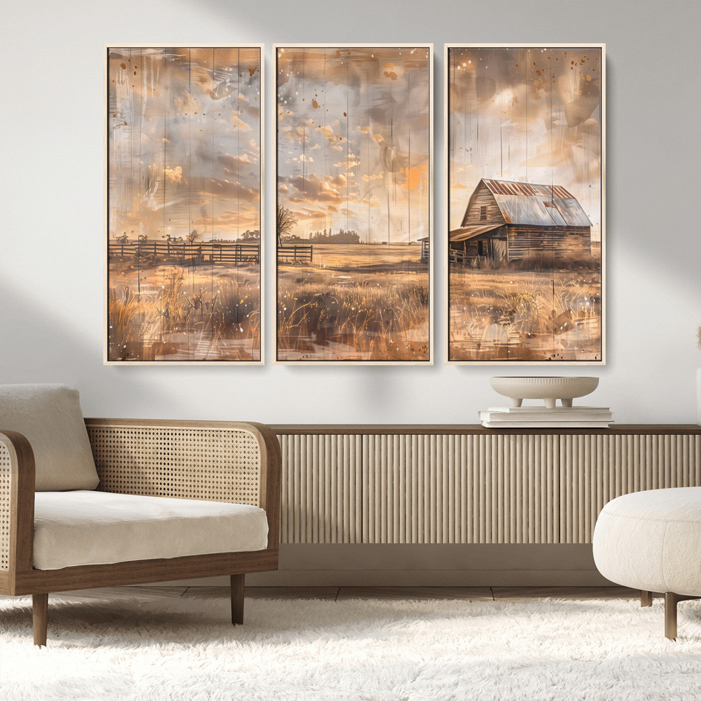 Rustic Farmhouse Wall Decor, Old Barn Painting, Southwestern Canvas Print, Home Improvement, Modern Farmhouse Wall Art, Home Decor,Home Gift