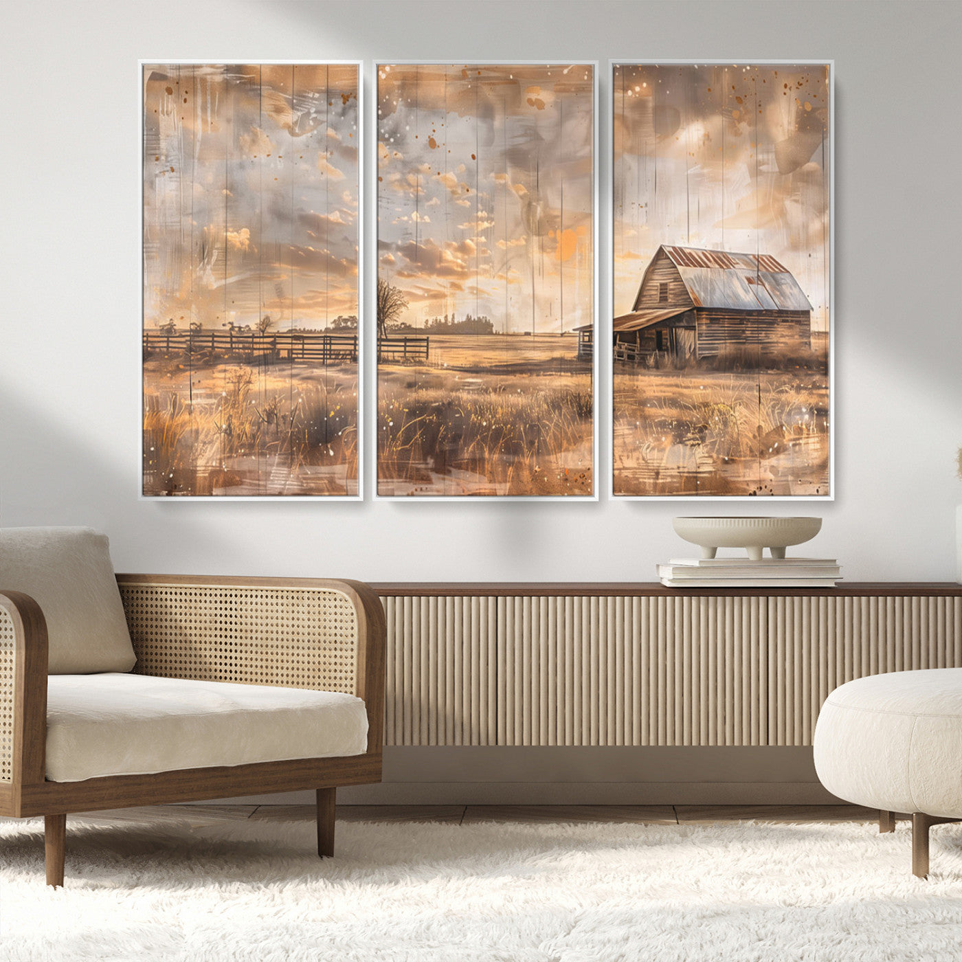 Rustic Farmhouse Wall Decor, Old Barn Painting, Southwestern Canvas Print, Home Improvement, Modern Farmhouse Wall Art, Home Decor,Home Gift