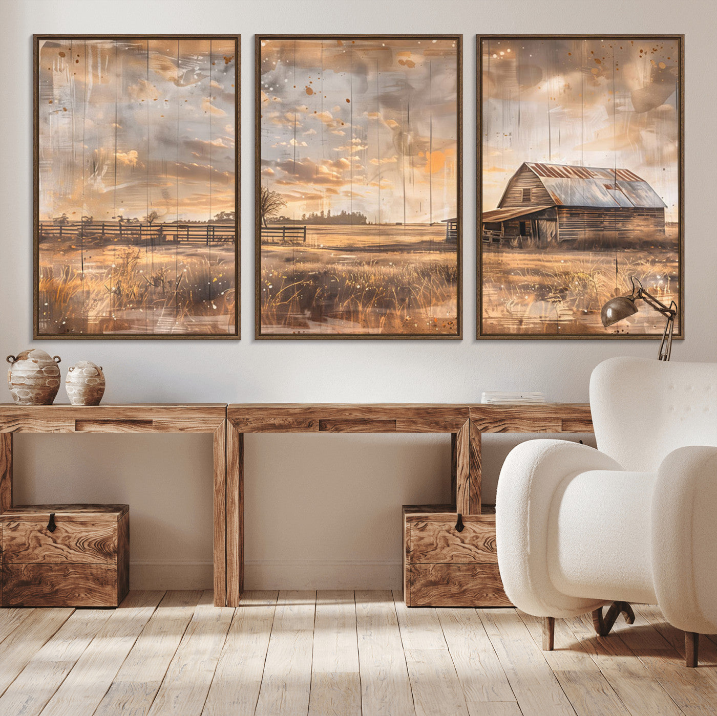 Rustic Farmhouse Wall Decor, Old Barn Painting, Southwestern Canvas Print, Home Improvement, Modern Farmhouse Wall Art, Home Decor,Home Gift