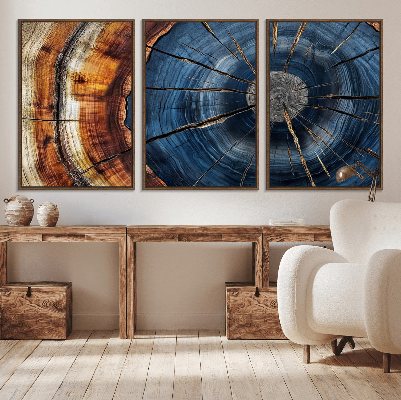 Bring nature's intricate beauty into your space with this stunning tree ring wall art. Featuring mesmerizing patterns and rich colors, it adds a unique, earthy touch to any room.