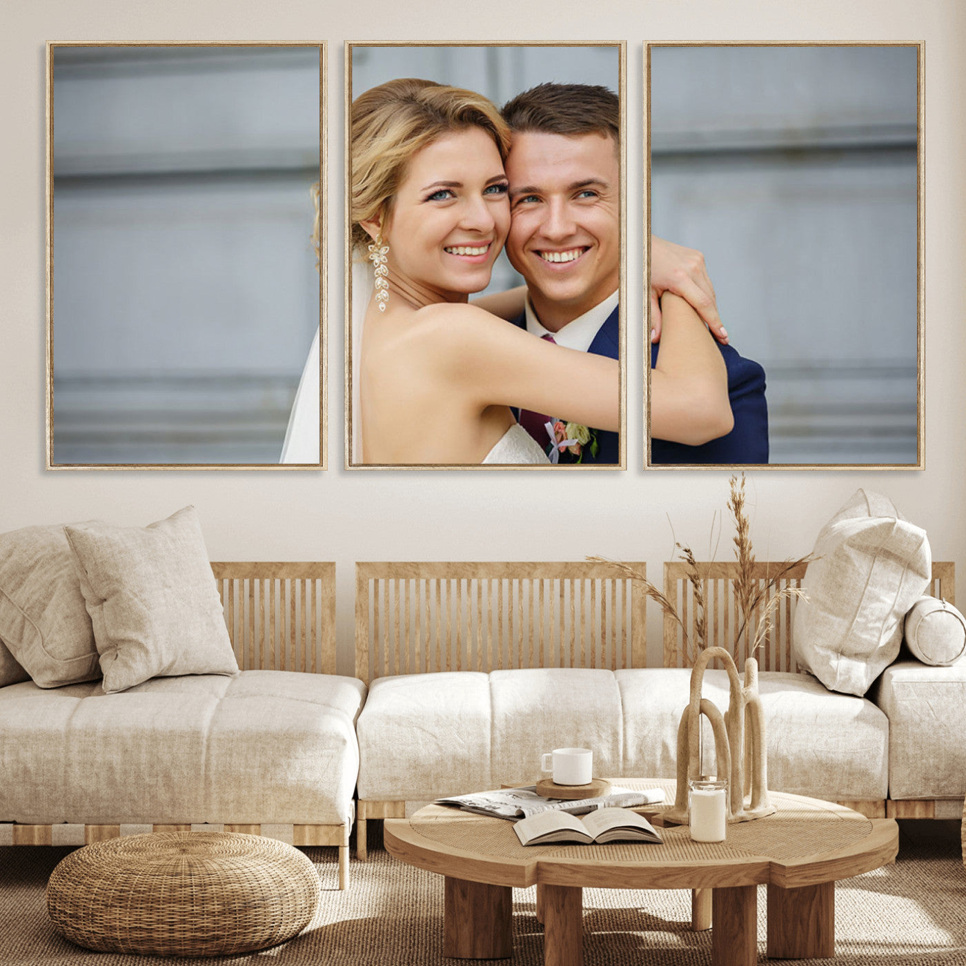 Create Your Own Photo Framed Canvas Print - Custom Personalized Wall Art Print for Gift