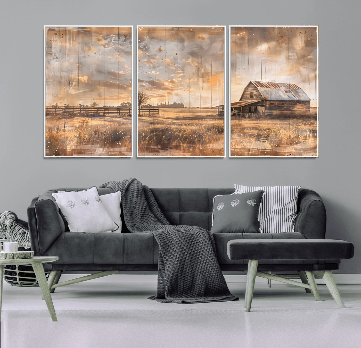 Rustic Farmhouse Wall Decor, Old Barn Painting, Southwestern Canvas Print, Home Improvement, Modern Farmhouse Wall Art, Home Decor,Home Gift