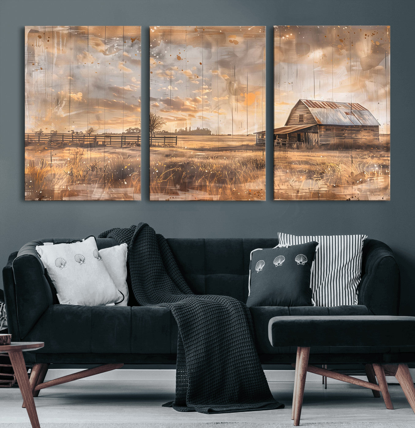 Rustic Farmhouse Wall Decor, Old Barn Painting, Southwestern Canvas Print, Home Improvement, Modern Farmhouse Wall Art, Home Decor,Home Gift