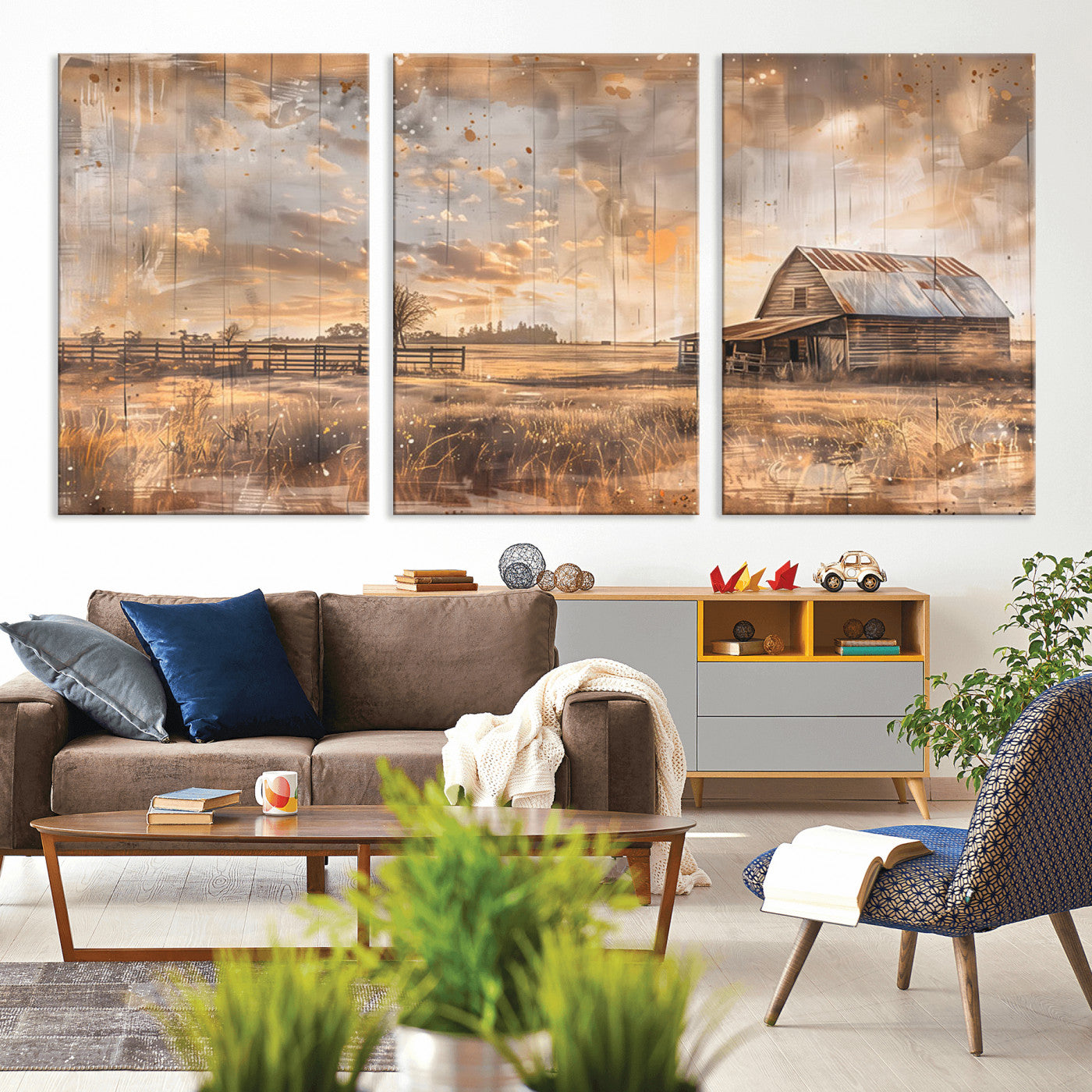 Rustic Farmhouse Wall Decor, Old Barn Painting, Southwestern Canvas Print, Home Improvement, Modern Farmhouse Wall Art, Home Decor,Home Gift
