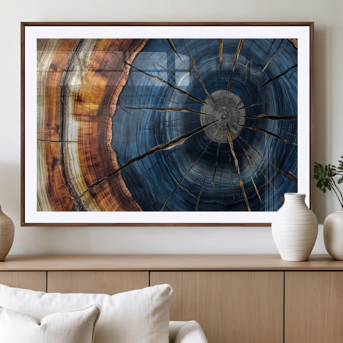 Bring nature's intricate beauty into your space with this stunning tree ring wall art. Featuring mesmerizing patterns and rich colors, it adds a unique, earthy touch to any room.