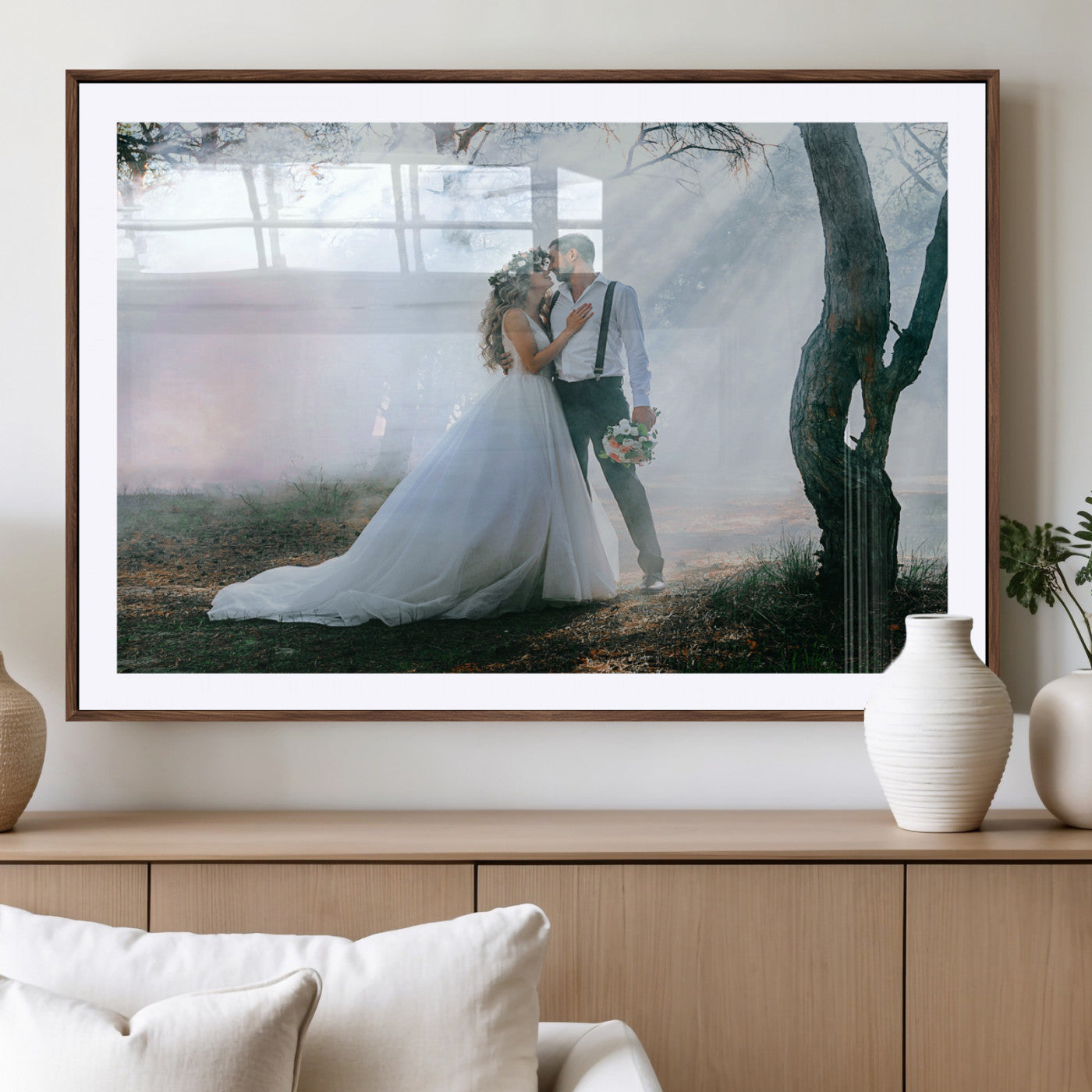 CSTM913-MGC-FP-40x30_Walnut-Custom Canvas Print - Personalized Wall Art for Home Decor Wall Art Print, Create Your Own Photo Canvas Print, Ready to Hang