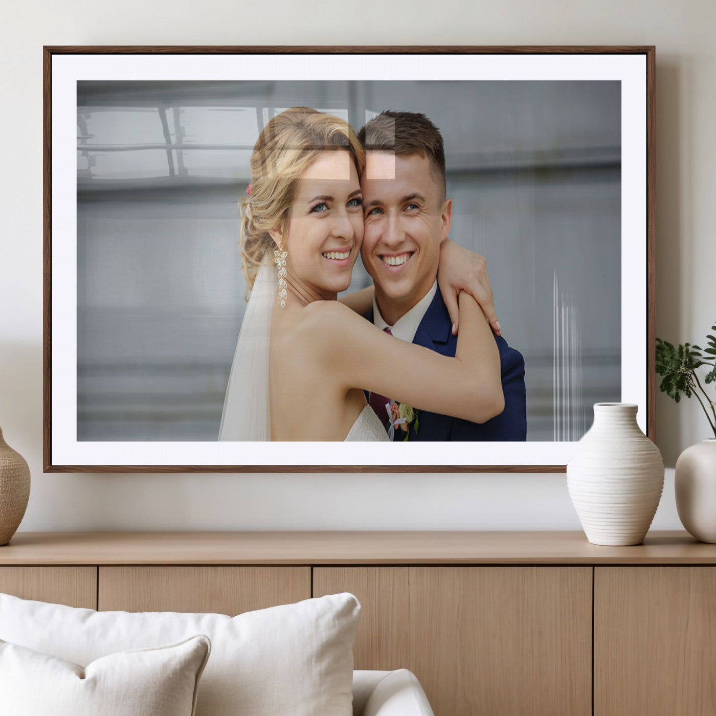 -Custom Floating Frame Wall Art – Personalized Photo Print for Family Memories or Gift, Ready to Hang Framed Canvas Decor