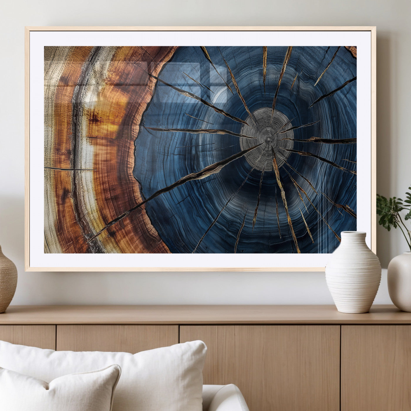 Bring nature's intricate beauty into your space with this stunning tree ring wall art. Featuring mesmerizing patterns and rich colors, it adds a unique, earthy touch to any room.