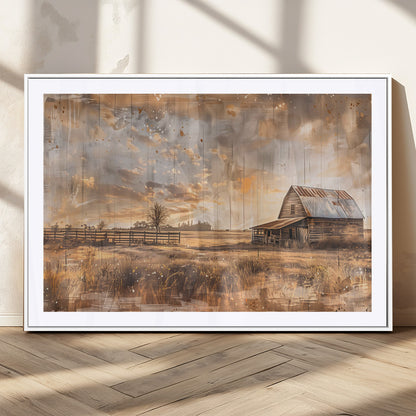 Rustic Farmhouse Wall Decor, Old Barn Painting, Southwestern Canvas Print, Home Improvement, Modern Farmhouse Wall Art, Home Decor,Home Gift