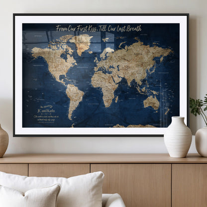 56122A-MGC-FP-40x30_Black-Push Pin World Map Canvas Print – Framed Wall Art for Couples to Track Their Travels – Anniversary Gift or Home Adventure Decor - H2-Orj