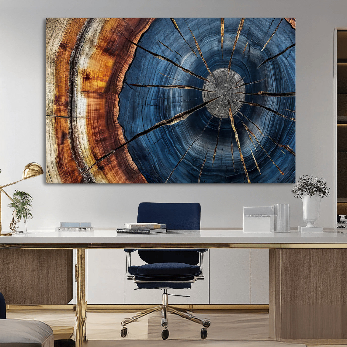 Bring nature's intricate beauty into your space with this stunning tree ring wall art. Featuring mesmerizing patterns and rich colors, it adds a unique, earthy touch to any room.