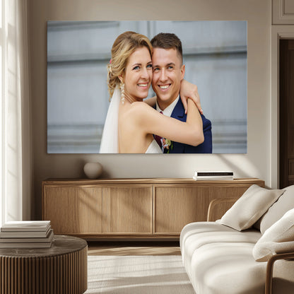-Custom Canvas Wall Art – Personalized Photo Print for Wedding, Anniversary or Gift, Ready to Hang Canvas for Home Decor