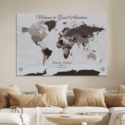 43749658-MGV-CV-36X24-Custom Push Pin World Map Wall Canvas Print