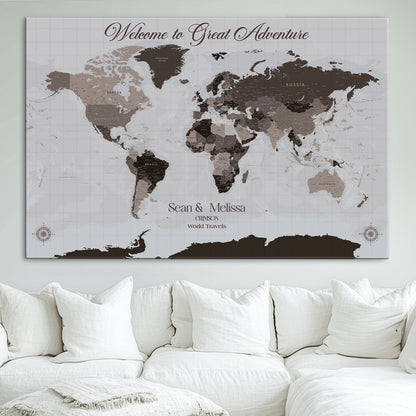 43749658-MGV-CV-36X24-Custom Push Pin World Map Wall Canvas Print