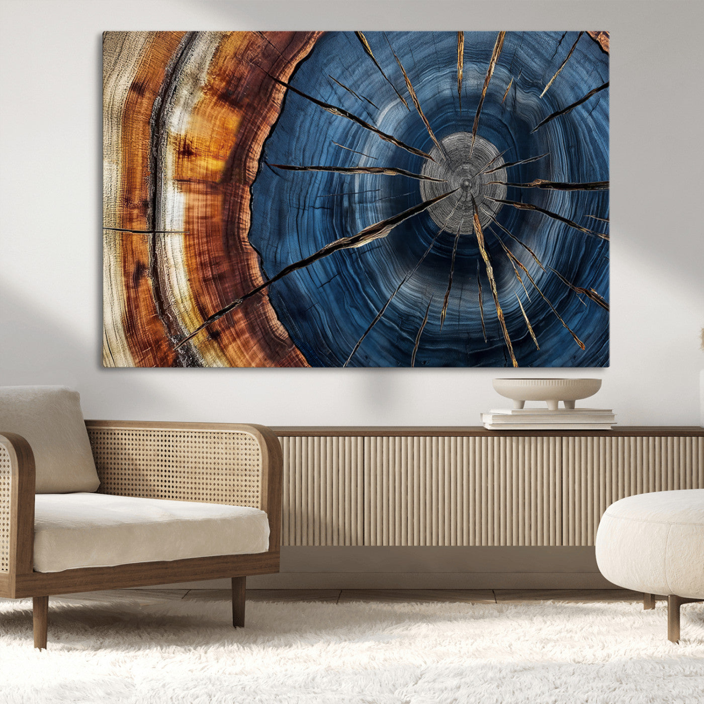 Bring nature's intricate beauty into your space with this stunning tree ring wall art. Featuring mesmerizing patterns and rich colors, it adds a unique, earthy touch to any room.