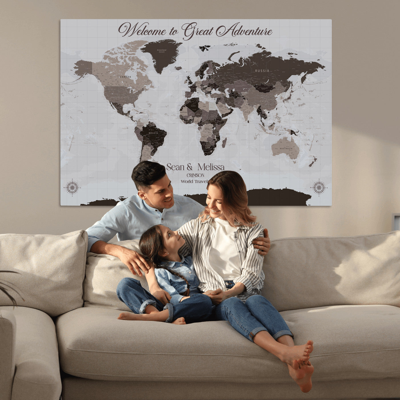43749658-MGV-CV-36X24-Custom Push Pin World Map Wall Canvas Print