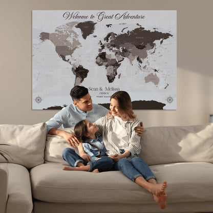 43749658-MGV-CV-36X24-Custom Push Pin World Map Wall Canvas Print
