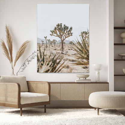 Wall art of a Joshua Tree in soft neutral tones, perfect for desert-inspired or Southwestern minimalist home decor.