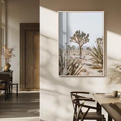 Wall art of a Joshua Tree in soft neutral tones, perfect for desert-inspired or Southwestern minimalist home decor.