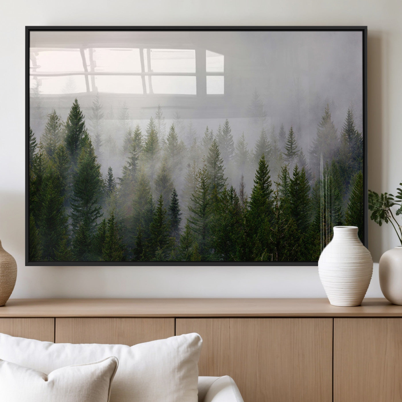 11436-MGV-FP-60X30-3P_Black-Framed Custom Canvas Art Print, Framed Custom Print Wall Art - Ready to Hang - Birthday Gift - Wedding Anniversary