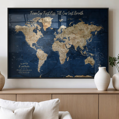 56122A-MGV-CV-60X30-3P_Black-Push Pin World Map Canvas Print – Framed Wall Art for Couples to Track Their Travels – Anniversary Gift or Home Adventure Decor - H2-Orj