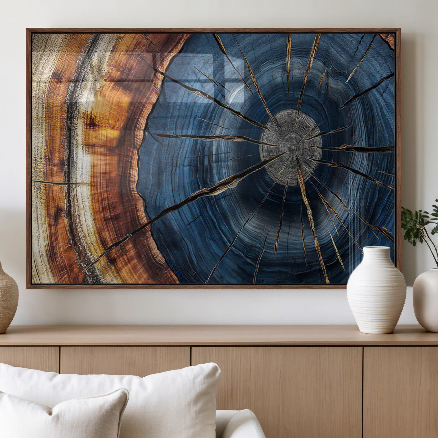 Bring nature's intricate beauty into your space with this stunning tree ring wall art. Featuring mesmerizing patterns and rich colors, it adds a unique, earthy touch to any room.