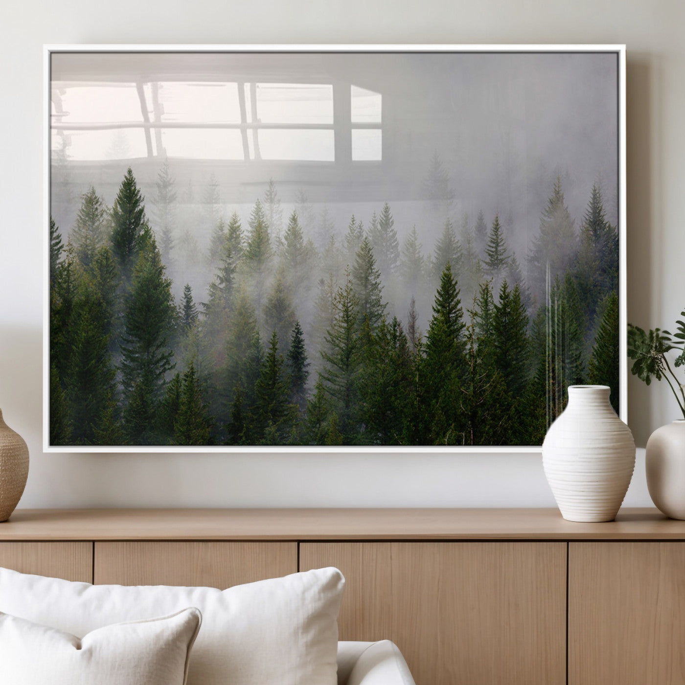 11436-MGV-FP-60X30-3P_White-Framed Custom Canvas Art Print, Framed Custom Print Wall Art - Ready to Hang - Birthday Gift - Wedding Anniversary