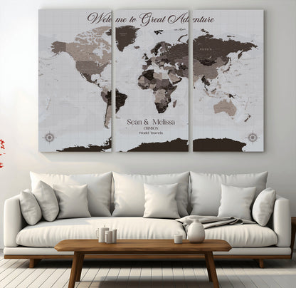 43749658-MGV-CV-48X32-3P-Custom Push Pin World Map Wall Canvas Print