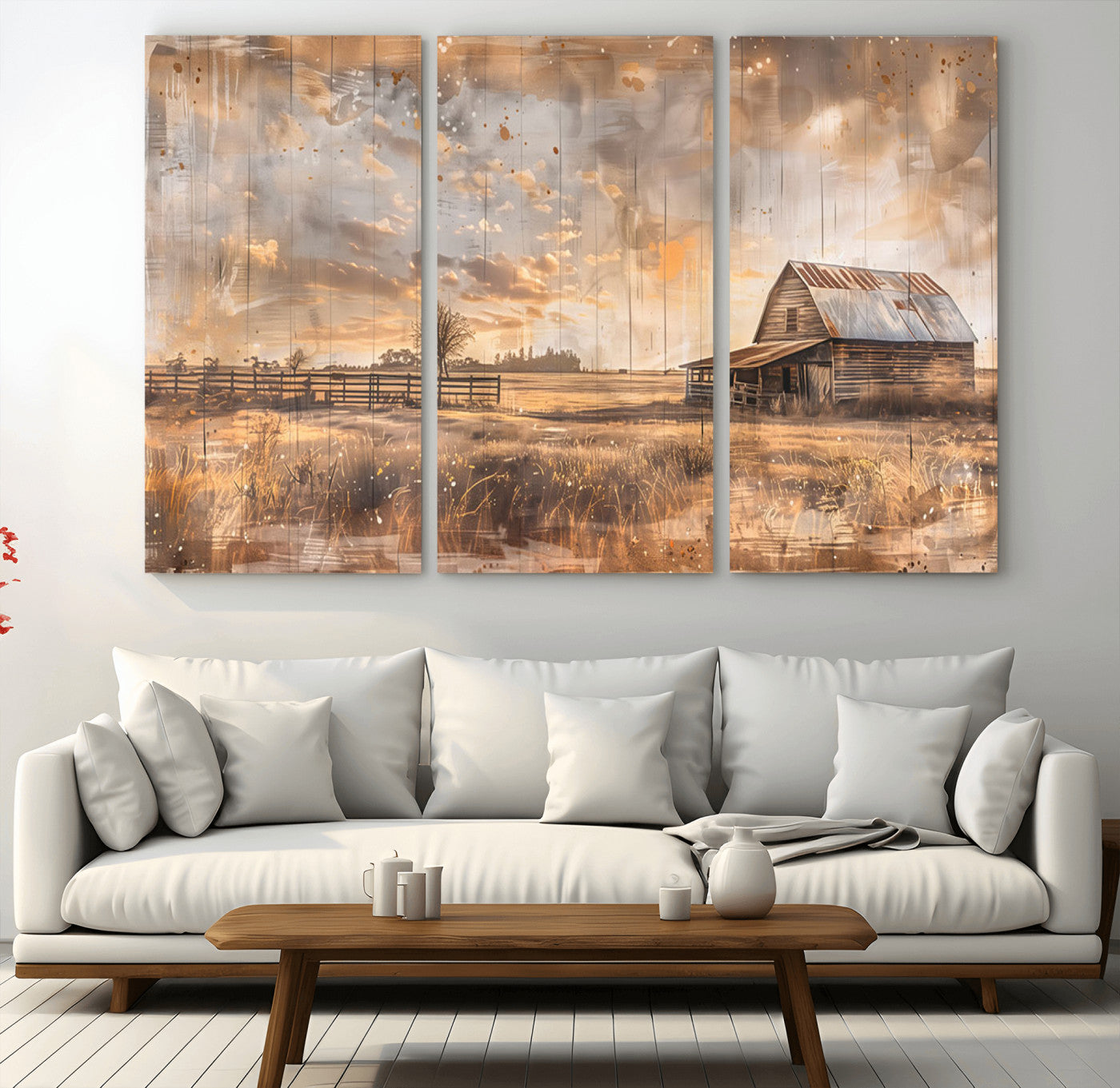 Rustic Farmhouse Wall Decor, Old Barn Painting, Southwestern Canvas Print, Home Improvement, Modern Farmhouse Wall Art, Home Decor,Home Gift