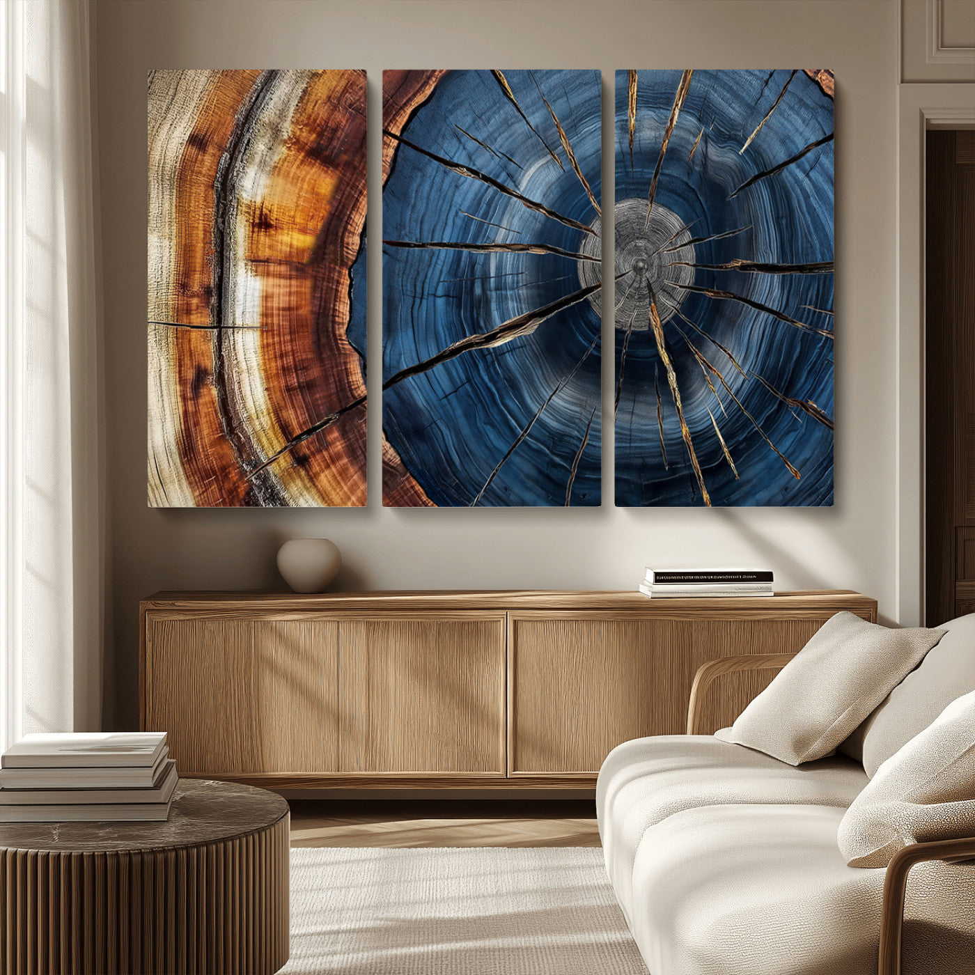 Bring nature's intricate beauty into your space with this stunning tree ring wall art. Featuring mesmerizing patterns and rich colors, it adds a unique, earthy touch to any room.